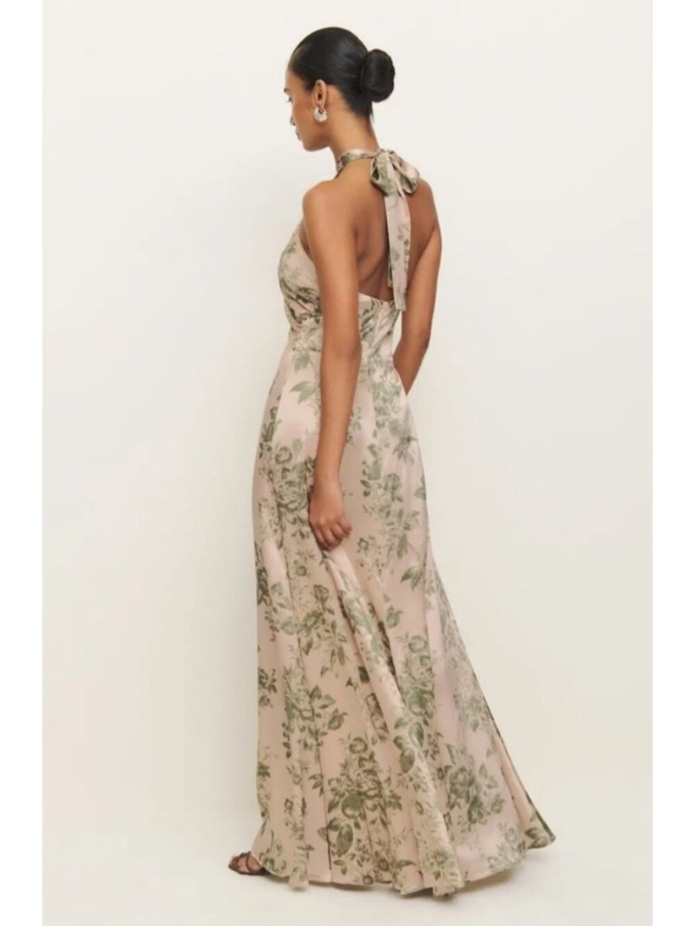 NWT Reformation Veria Silk Halter Maxi Dress in Symphonic - Picture 2 of 12
